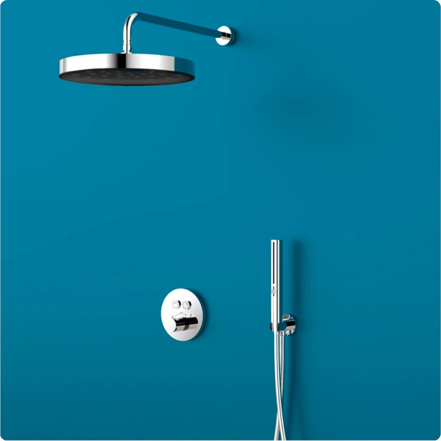 AQM8505CR Ручной душ микрофон 225 мм, 4 режима, слайдер, материал - сталь, цвет хром