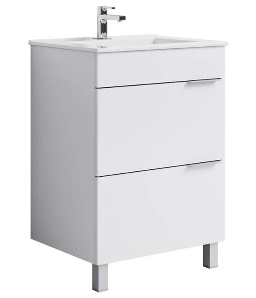 Тумба напольная Aqwella Бриг 60 под умывальник белая (2 ящика)
