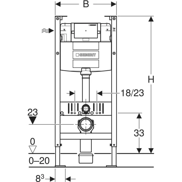 Инсталляция для унитаза Geberit Alpha 112см с кнопкой Geberit Alpha 35 два режима, глян.хром