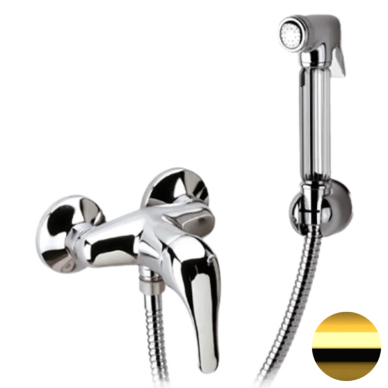 Гигиенический душ со смесителем Remer C332REZDO, золото глянцевое