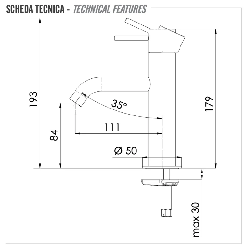 Смеситель для раковины Remer X Style X12DO, золото глянцевое