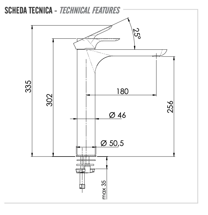 Смеситель для раковины Remer Infinity I11LDO, золото глянцевое