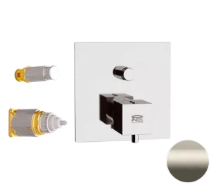 Смеситель термостатический для душа Remer Q-Elegance QT09KBBG, золото брашированное