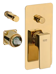 Смеситель для душа Remer Absolute AU09KBDO, золото глянцевое
