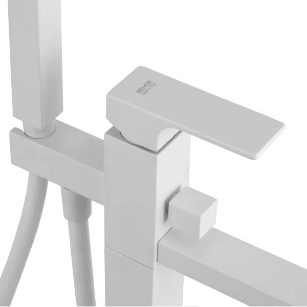 Смеситель для ванны Remer Absolute AU08BO, белый матовый