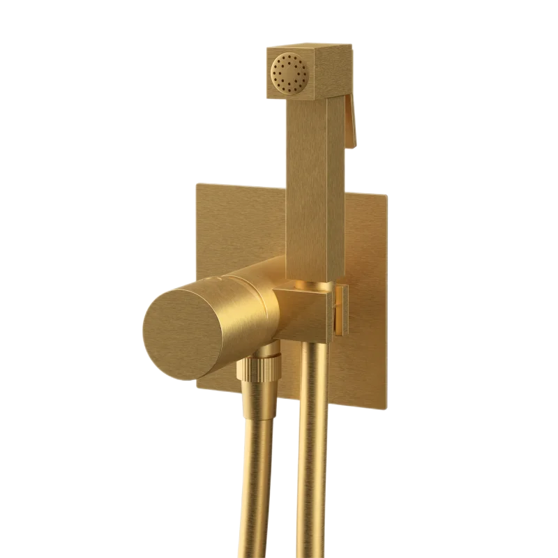 Гигиенический душ со смесителем Remer Edge EG565BG, золото брашированное