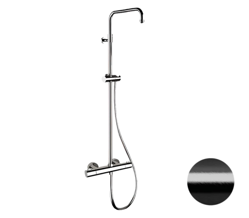 Душевая система термостатическая Remer Elegance EQ32ASSDCFP, черный брашированный хром