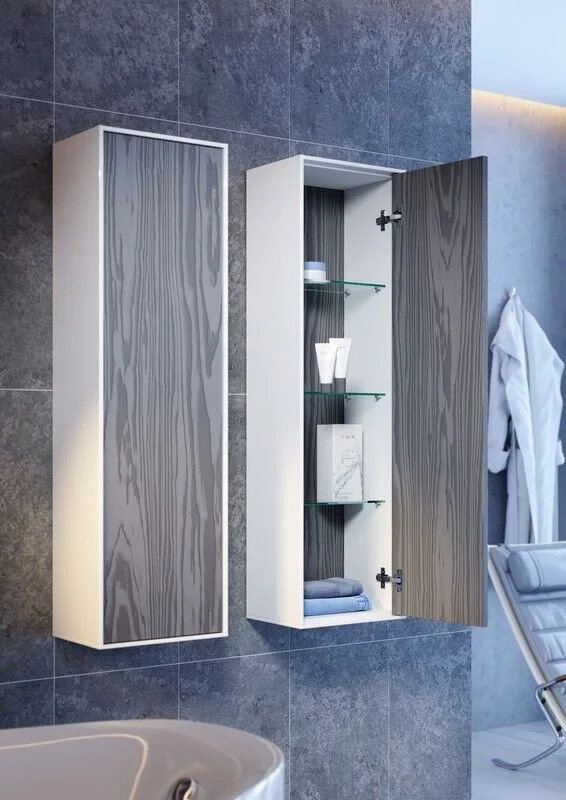 Пенал Aqwella Genesis GEN0535MG 35 см, подвесной, миллениум серый