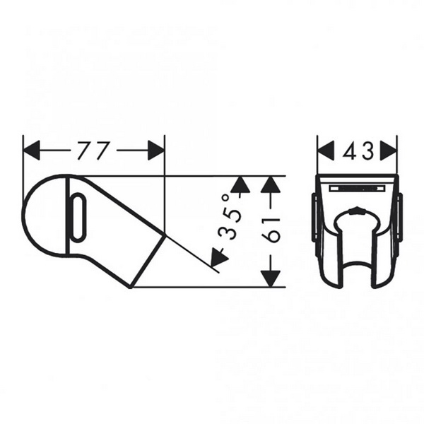 Держатель ручного душа Hansgrohe WallStoris матовый черный                                                                                 можно использовать на вертикальных и горизонтальных штангах