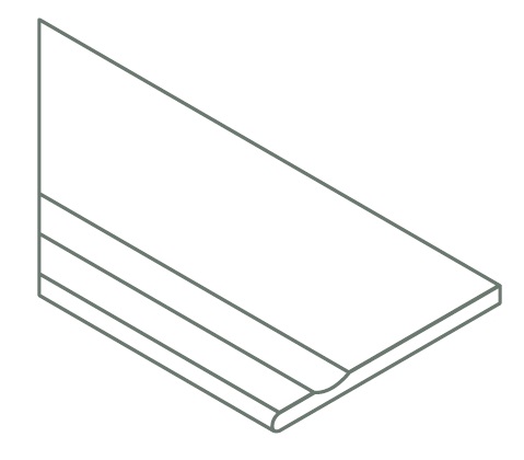 Бортик Italon AVANTGARDE PURE BOR.30X120 SVASATO ROUND SX / АВА.ПЬЮР 30X120 С ВЫЕМКОЙ ЗАК.ЛЕВ