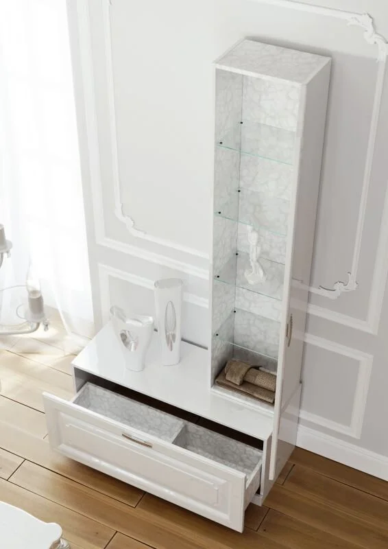 Шкаф-пенал подвесной Aqwella Империя 35 белый