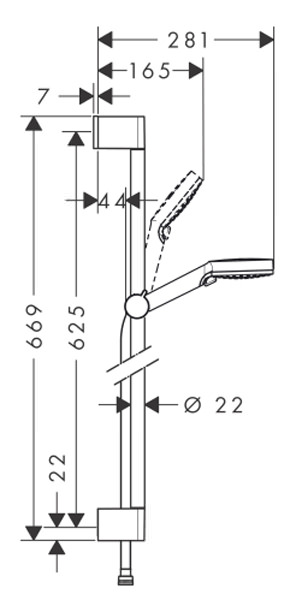 Душевой гарнитур Hansgrohe Crometta Vario 650 26532400