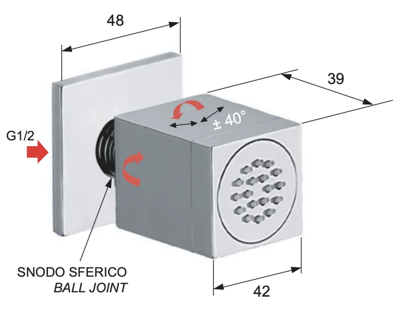 Форсунка Remer Q34JET, хром