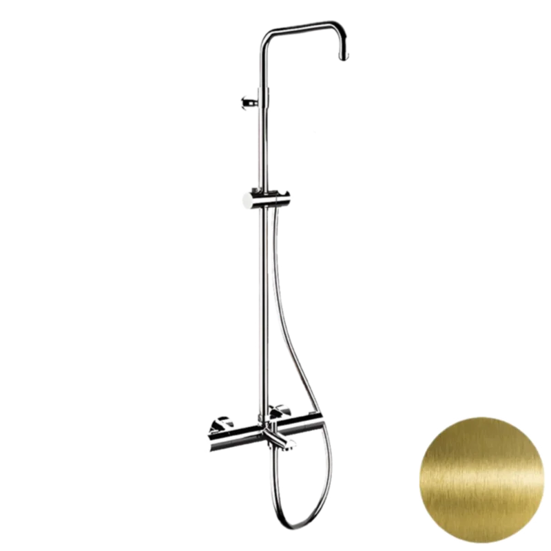 Душевая система термостатическая с изливом Remer Elegance EQ34ASSDVO, латунь состаренная