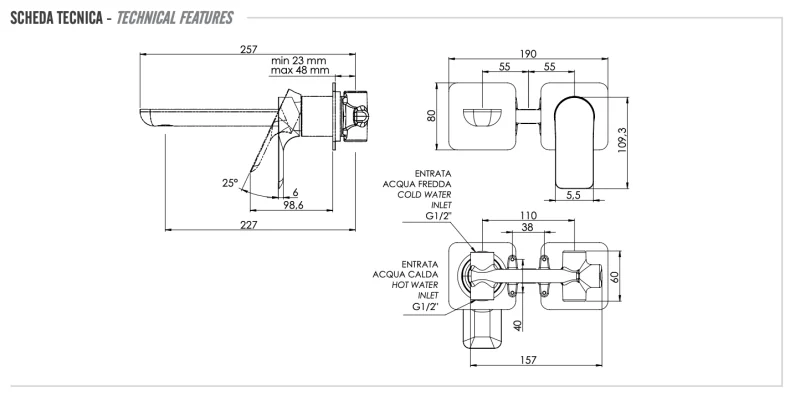 Смеситель для раковины Remer Infinity I15PLBO, белый матовый