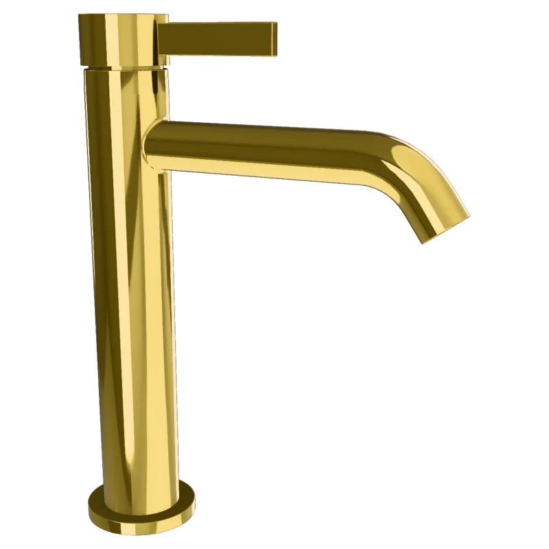 Смеситель для раковины Remer Metrica MC12ADO, золото глянцевое