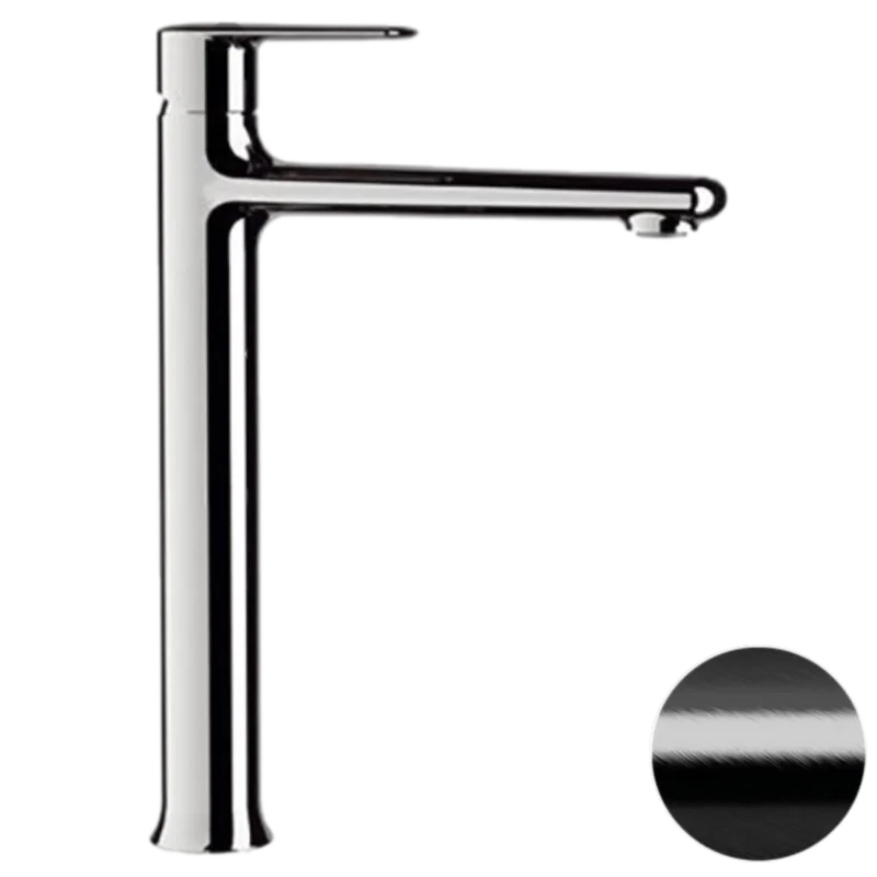 Смеситель для раковины Remer Vanity V11LCFP, черный брашированный хром