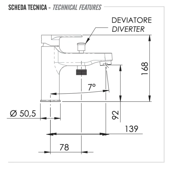 Смеситель для ванны Remer Winner W04, хром