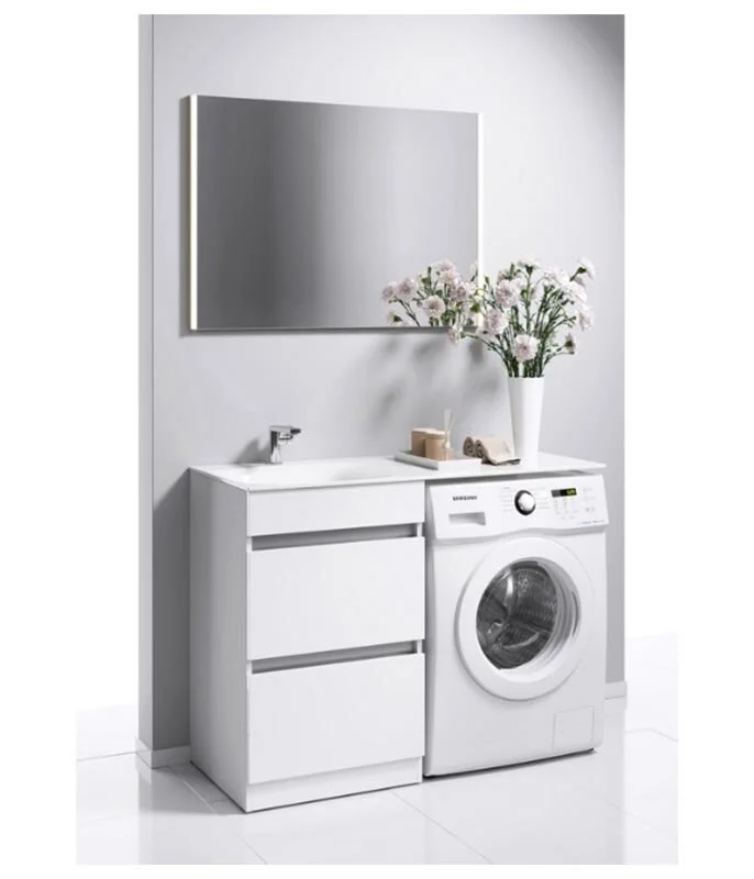 Тумба напольная Aqwella Forma 115 под умывальник для установки со стиральной машиной левая