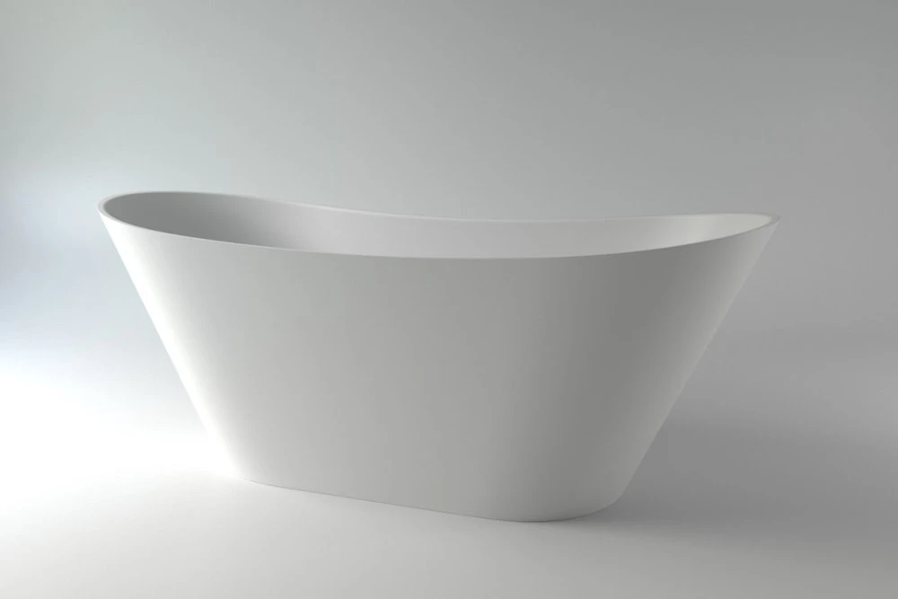 Ванна каменная Holbi Afina Solid Surface 161x66 белый матовый
