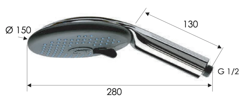 Ручной душ Remer 318RLX, хром