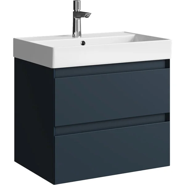 AQWELLA Geometria подвесная тумба под умывальник 65,5 см, цвет серый матовый