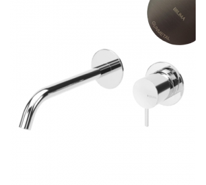 Смеситель для раковины на 2 отверстия, настенный. Длина излива 200 мм Bruma Leaf 167 012