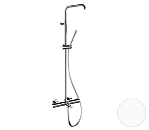 Душевая система термостатическая с изливом Remer Elegance EQ34A7MMSSOFBO, белый матовый
