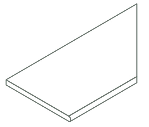 Бортик Italon AVANTGARDE PURE BOR.30X120 ROUND DX / АВА.ПЬЮР 30X120 ЗАКРУГЛЁННЫЙ ПР