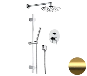 Душевая система Remer X Style X09S01OBG, золото брашированное