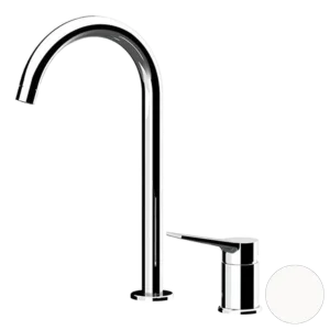 Смеситель для раковины Remer Slash SL57LBO, белый матовый