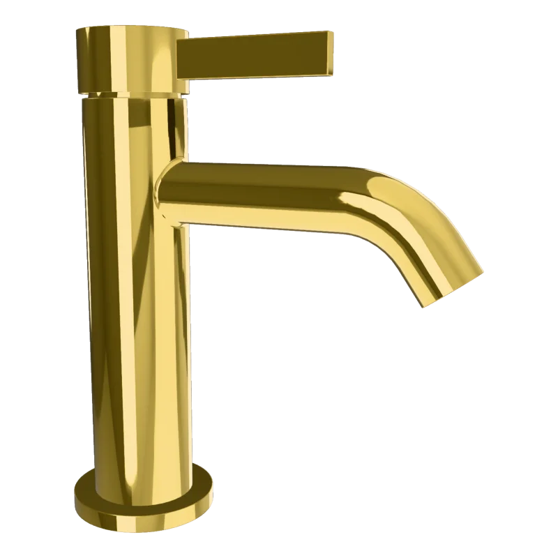 Смеситель для раковины Remer Metrica MC12DO, золото глянцевое