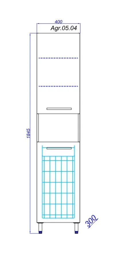 Шкаф-пенал напольный Aqwella Аллегро белый