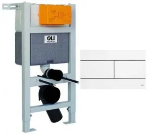 Инсталляция для унитаза OLI Expert 82 + клавиша смыва Slim белая 659041