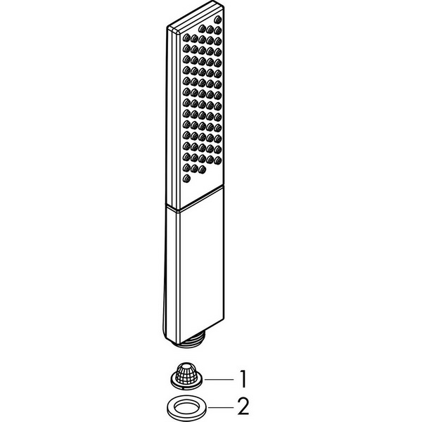 Ручной душ Hansgrohe Rainfinity Baton 100, хром, 26866000