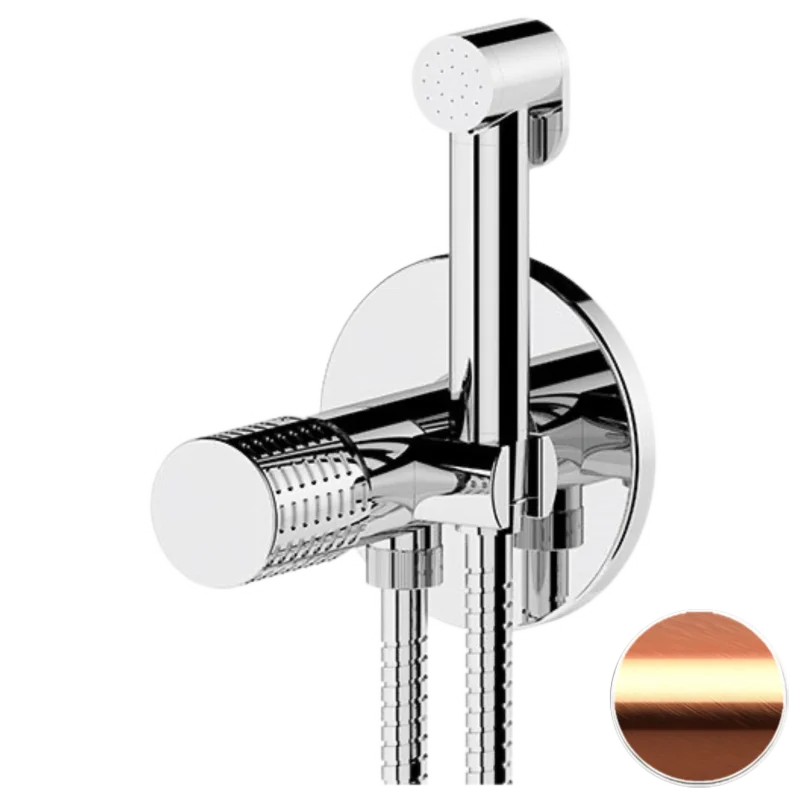 Гигиенический душ со смесителем Remer Celebrity CEC65WRP, медь брашированная