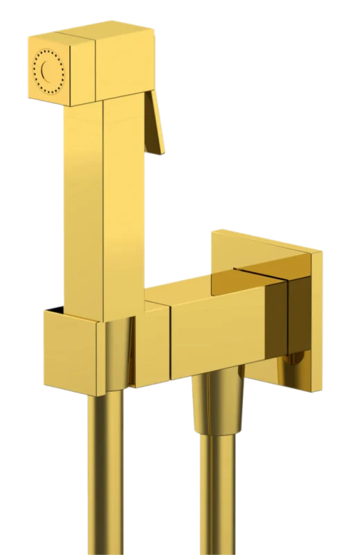 Гигиенический душ со смесителем Remer Absolute Q64DO, золото глянцевое