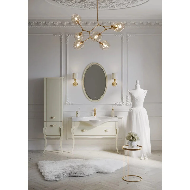 Шкаф-пенал Aqwella Clarberg Borgia BOR0548BG слоновая кость