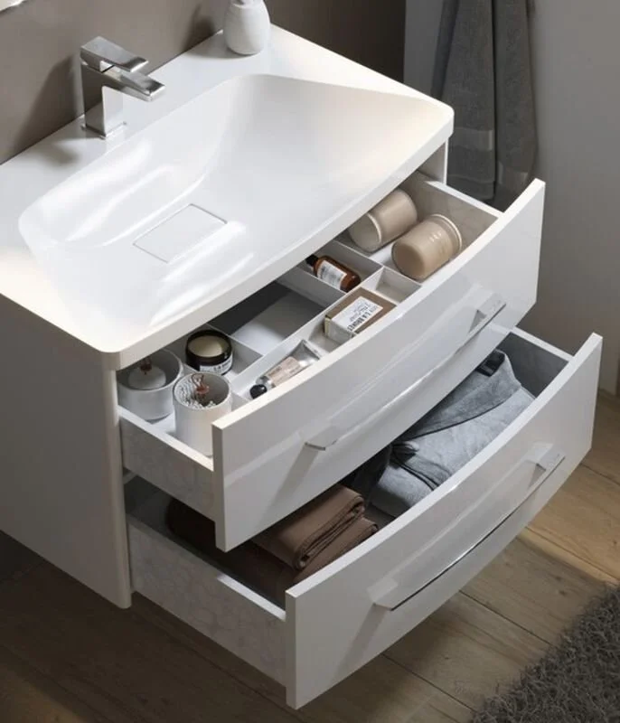 Тумба подвесной Aqwella Neringa 80 под умывальник белая