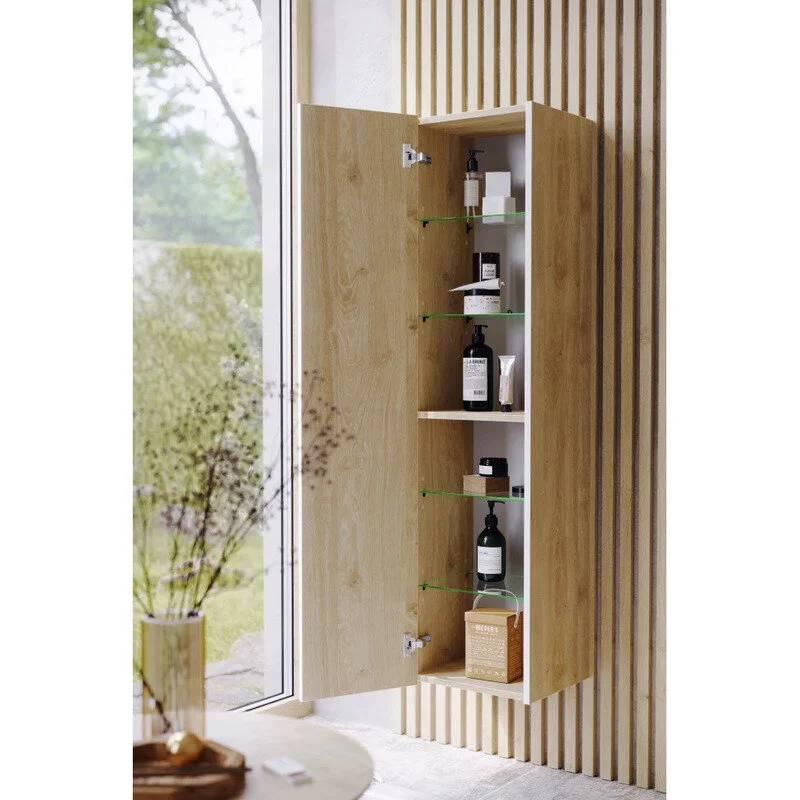 AQWELLA Urban подвесной пенал 35 см, цвет дерево светлое