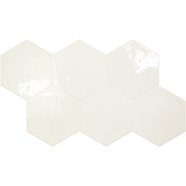 Плитка SPARK WHITE GLOSSY HEX 6X7 15x17.3