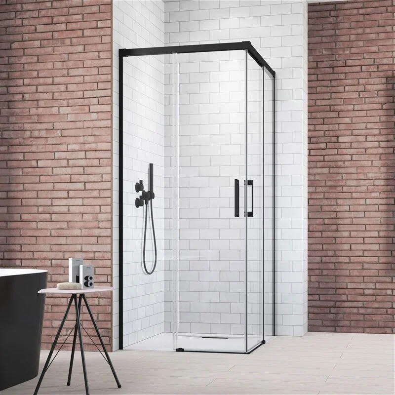 Душевая дверь Radaway Idea Black KDD 110 х 200.5 см, стекло прозрачное, профиль черный, левая, 387063-54-01L