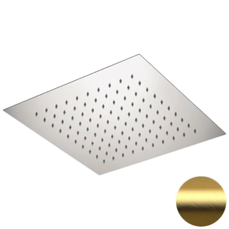 Верхний душ потолочный 44 см Remer 357EFS44BG, золото брашированное