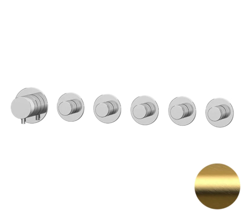 Смеситель для душа Remer X Style N98D5PBG, золото брашированное