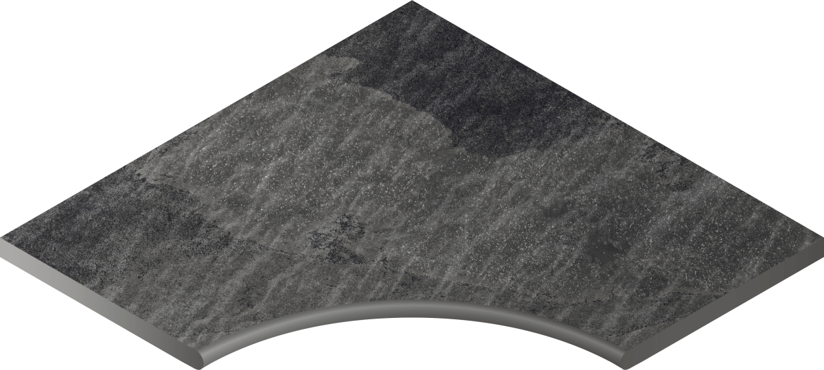 Бортик Italon MATERIA TITANIO BOR.60X60 ANG.ROUND 30 / ТИТАНИО 60X60 УГЛ.ЗАКР.30