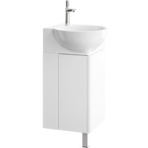 AQWELLA Porto напольная тумба с умывальником в комплекте 46 см, цвет белый глянцевый