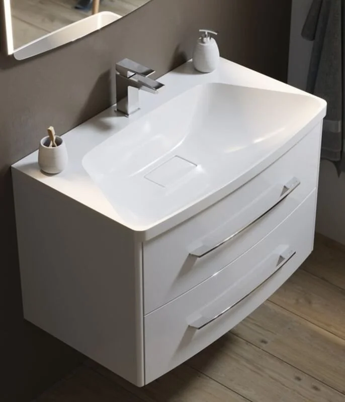 Тумба подвесной Aqwella Neringa 80 под умывальник белая