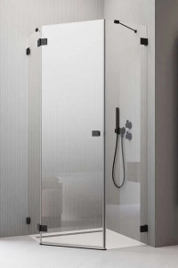 Душевая дверь Radaway Essenza Pro Black PTJ L, 57 х 200 см, стекло прозрачное, профиль черный, левая, 10100000-54-01L