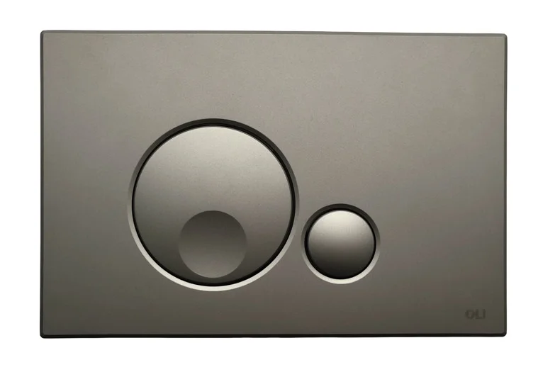 Кнопка смыва механическая OLI Globe 152953 серая soft-touch