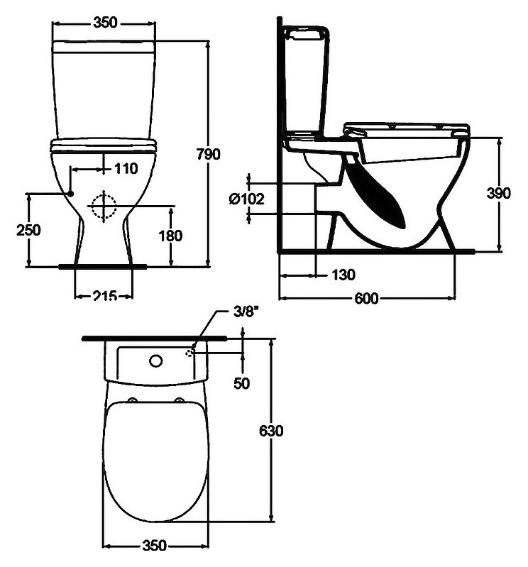 Унитаз-компакт Ideal Standard Eurovit plus V337101 с микролифтом